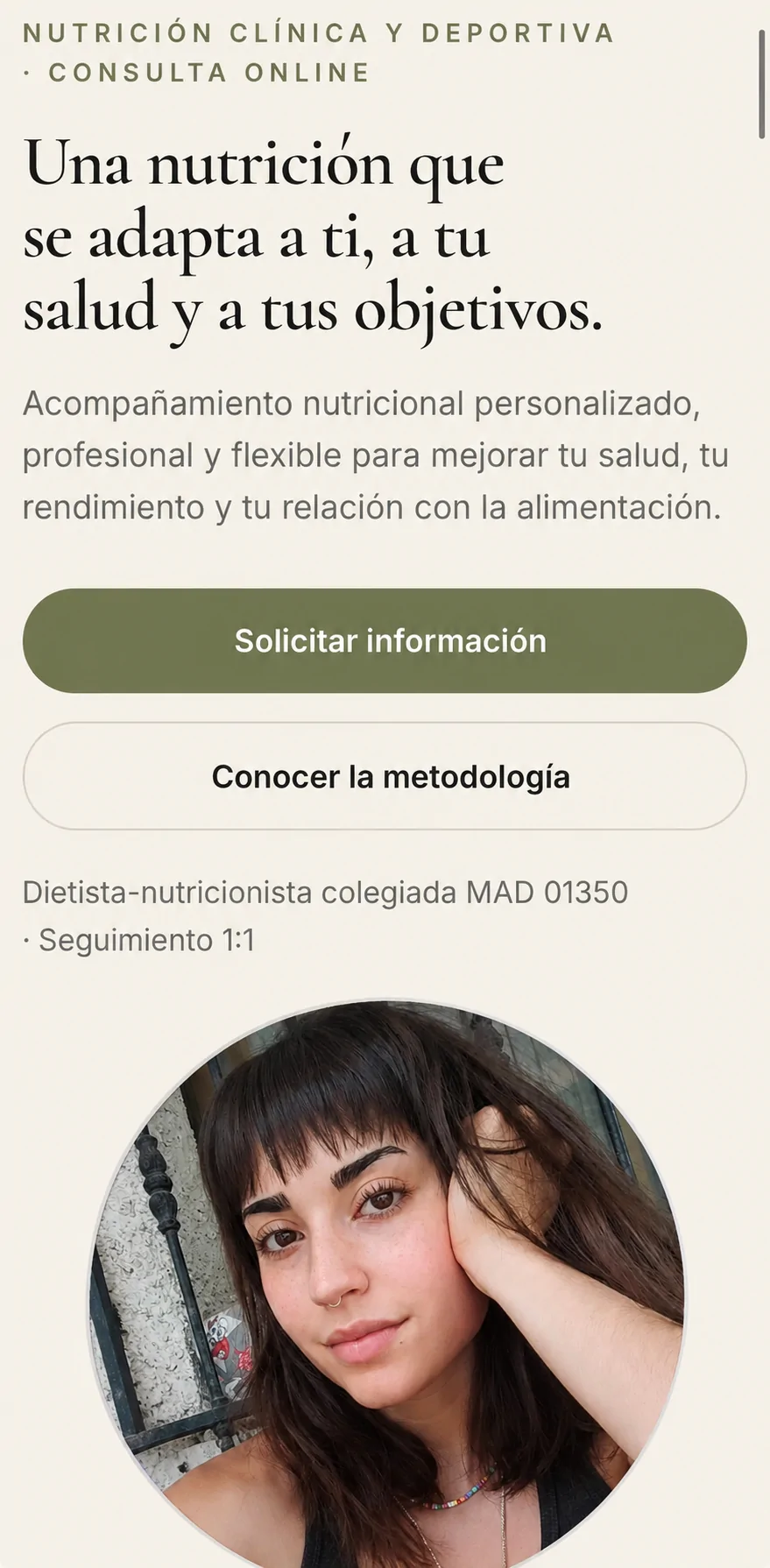 Captura móvil de María Sánchez Nutrición