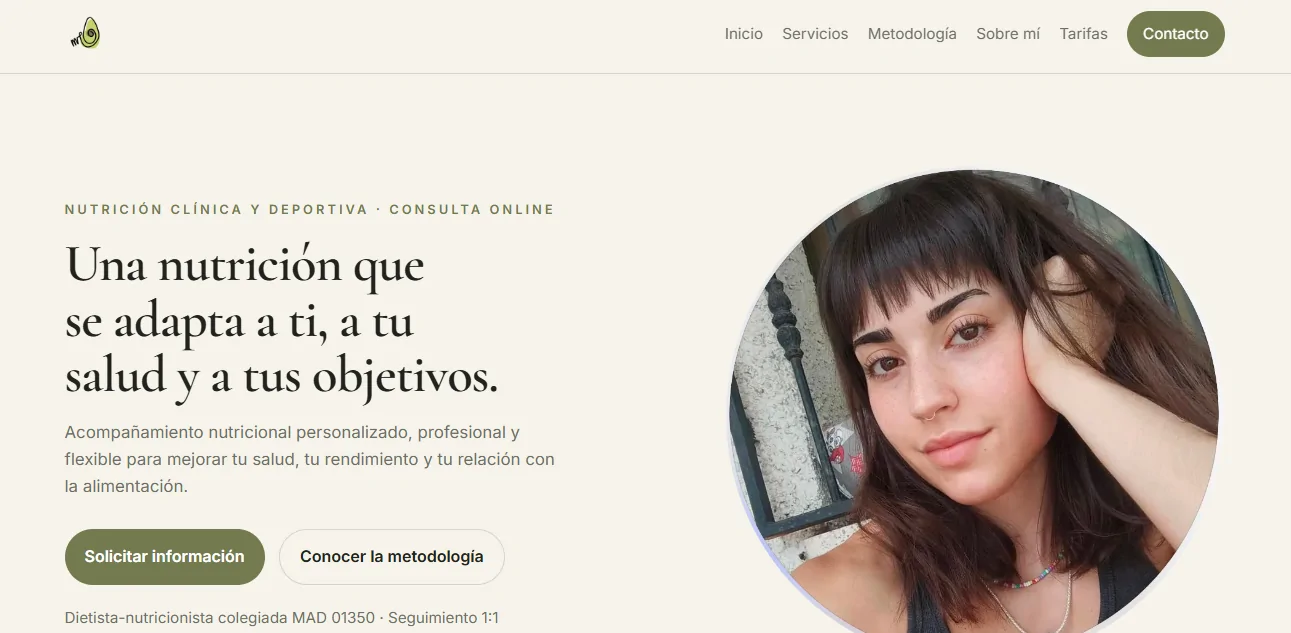 Captura de escritorio de María Sánchez Nutrición